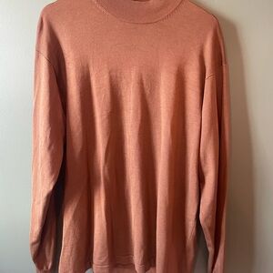 Bachrach Men's Turtleneck Sweater in Warm Rust